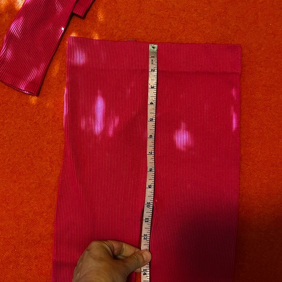 Zara hot pink fuchsia seamless ribbed top and leggings coordinated set NWT - Picture 13 of 16